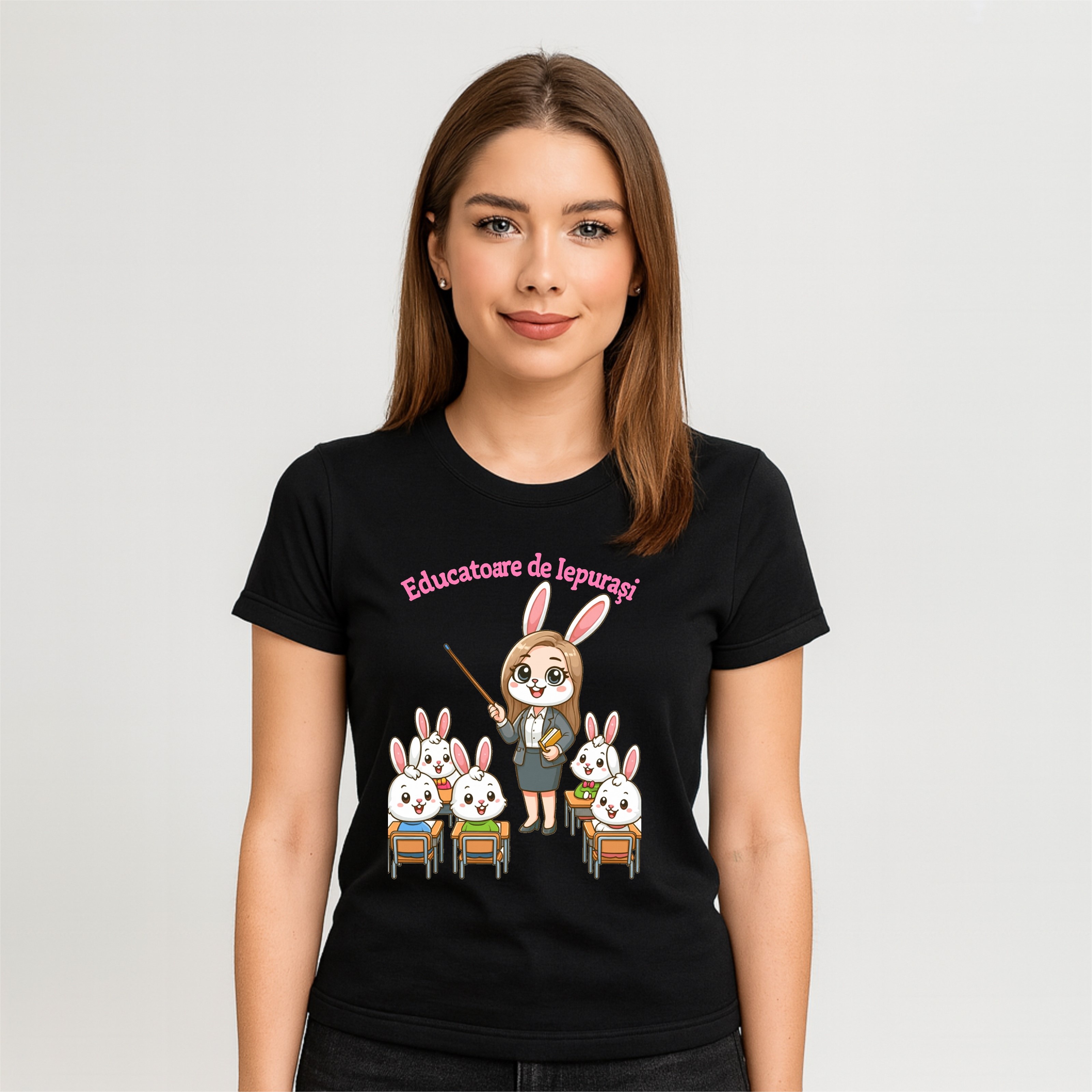 Tricou dama Educatoare de Iepurasi